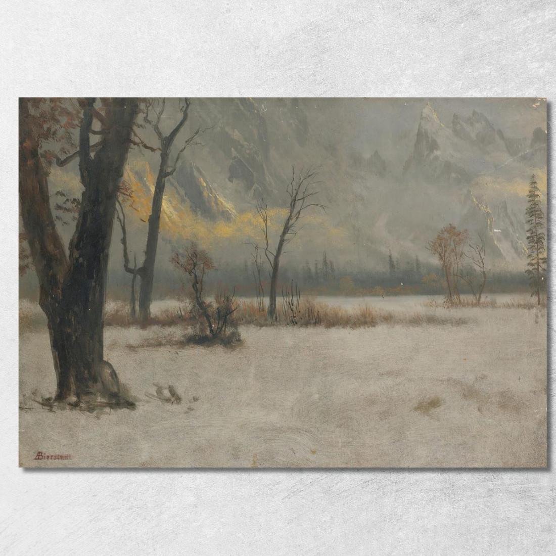 Paesaggio Invernale Albert Bierstadt abr133 quadro stampato su tela Paesaggio Invernale Albert Bierstadt abr133 quadro stampato su tela