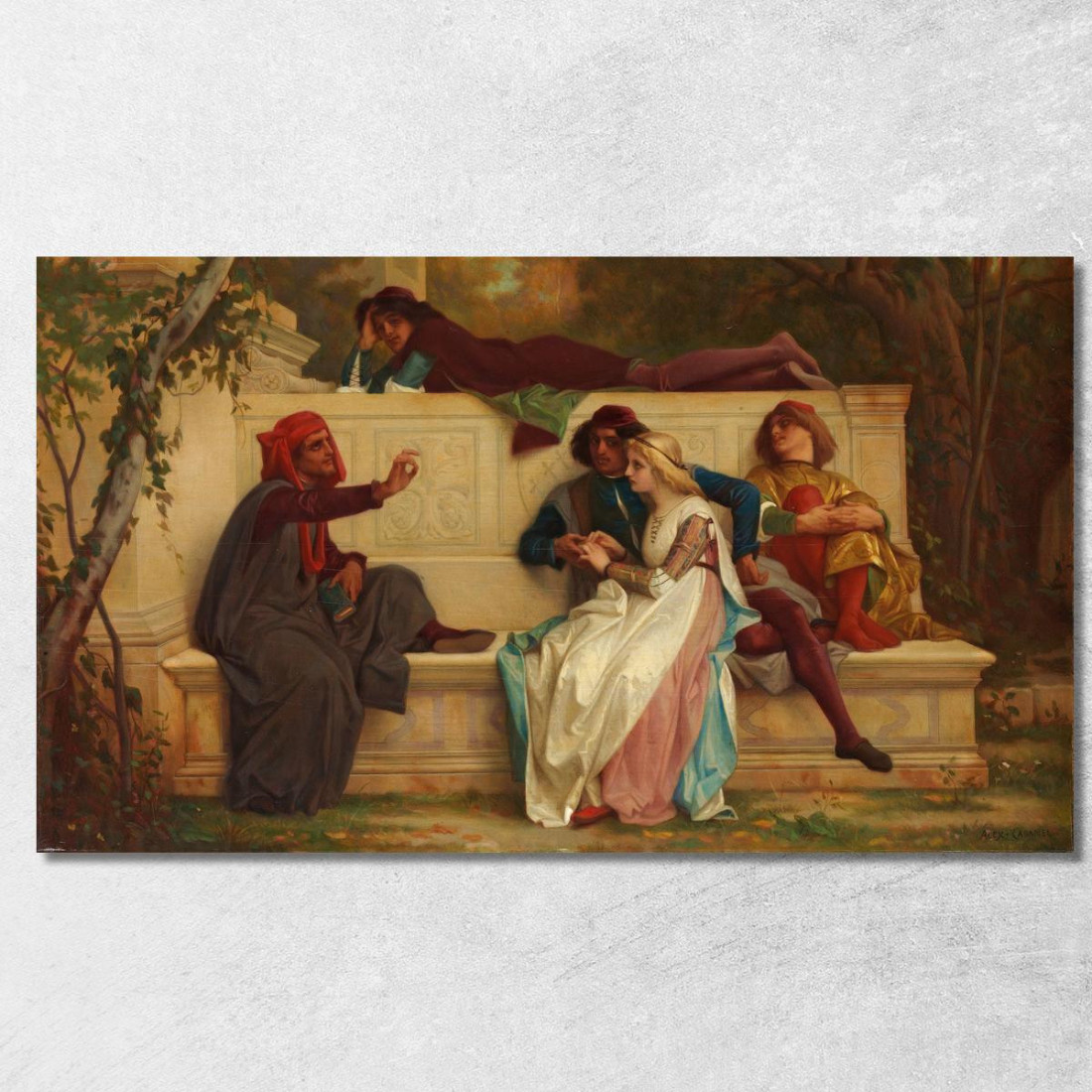 Poeta Fiorentino Alexandre Cabanel acb13 quadro stampato su tela Poeta Fiorentino Alexandre Cabanel acb13 quadro stampato su tela