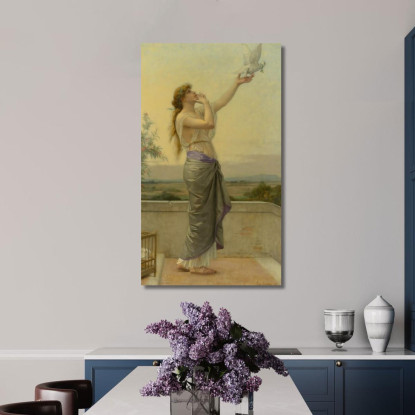 Il Messaggero Dell'Amore Alexandre Cabanel acb18 quadro stampato su tela