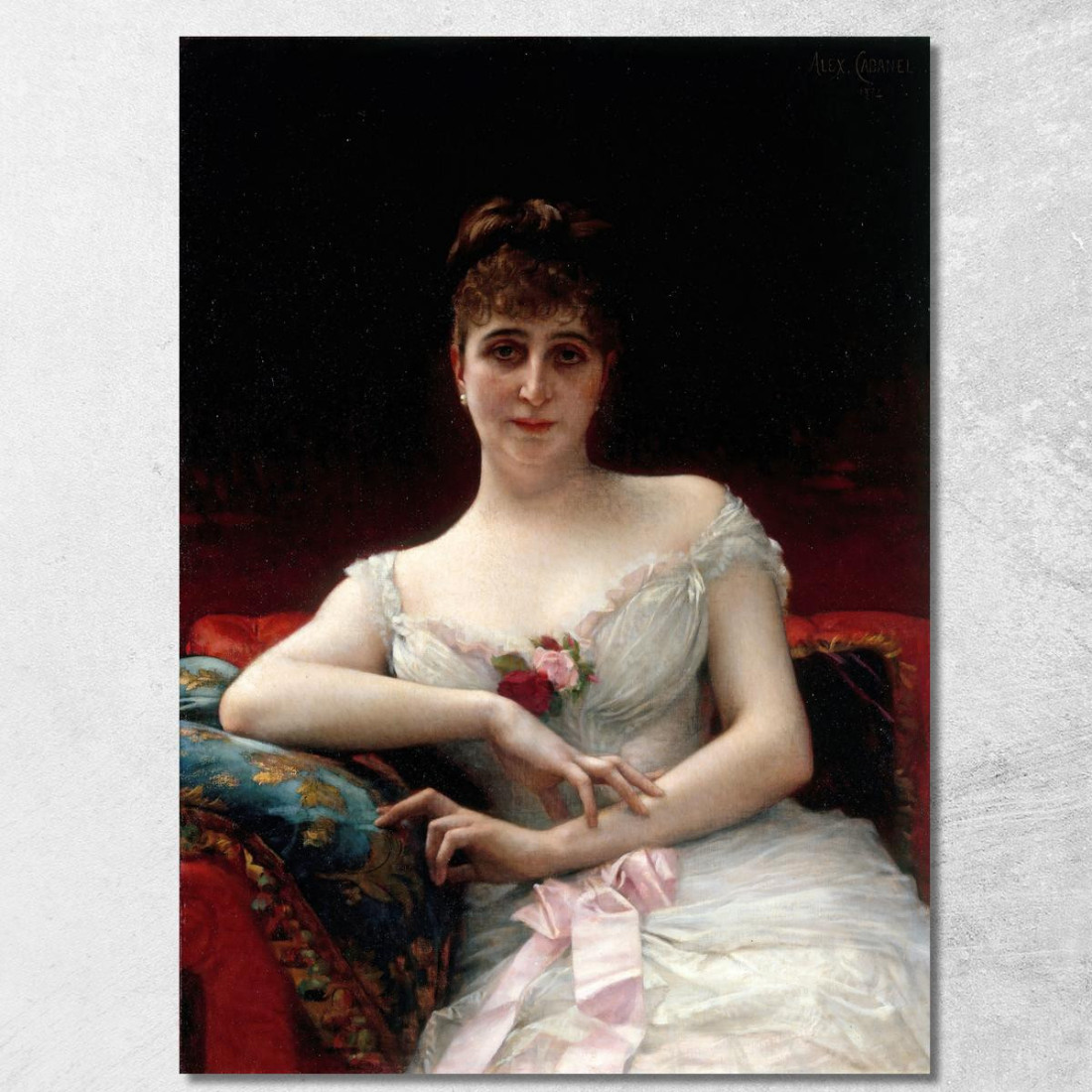 Ritratto Di Signora Edouard Hervé Alexandre Cabanel acb29 quadro stampato su tela Ritratto Di Signora Edouard Hervé Alexandre Cabanel acb29 quadro stampato su tela
