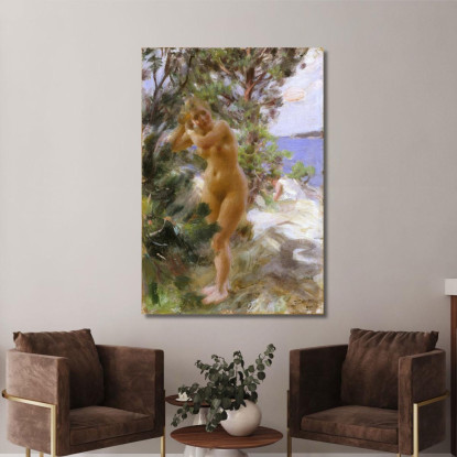 Dopo Il Bagno Anders Zorn azn2 quadro stampato su tela