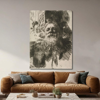 Augusto Rodin Anders Zorn azn6 quadro stampato su tela