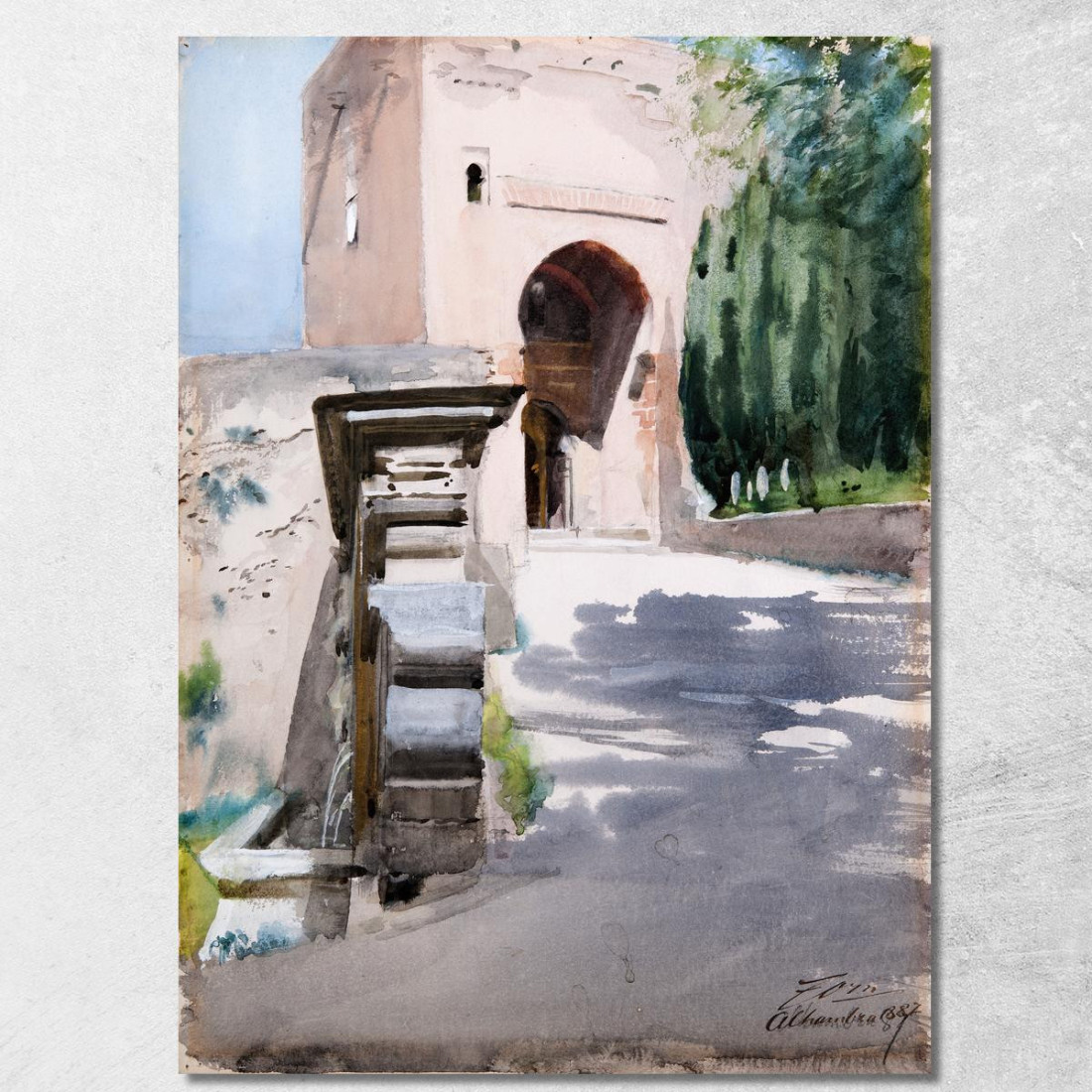 Porta Dell'Alhambra Anders Zorn azn24 quadro stampato su tela