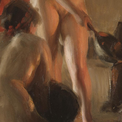 Ragazze Di Dalarna Che Fanno Il Bagno Anders Zorn azn26 quadro stampato su tela
