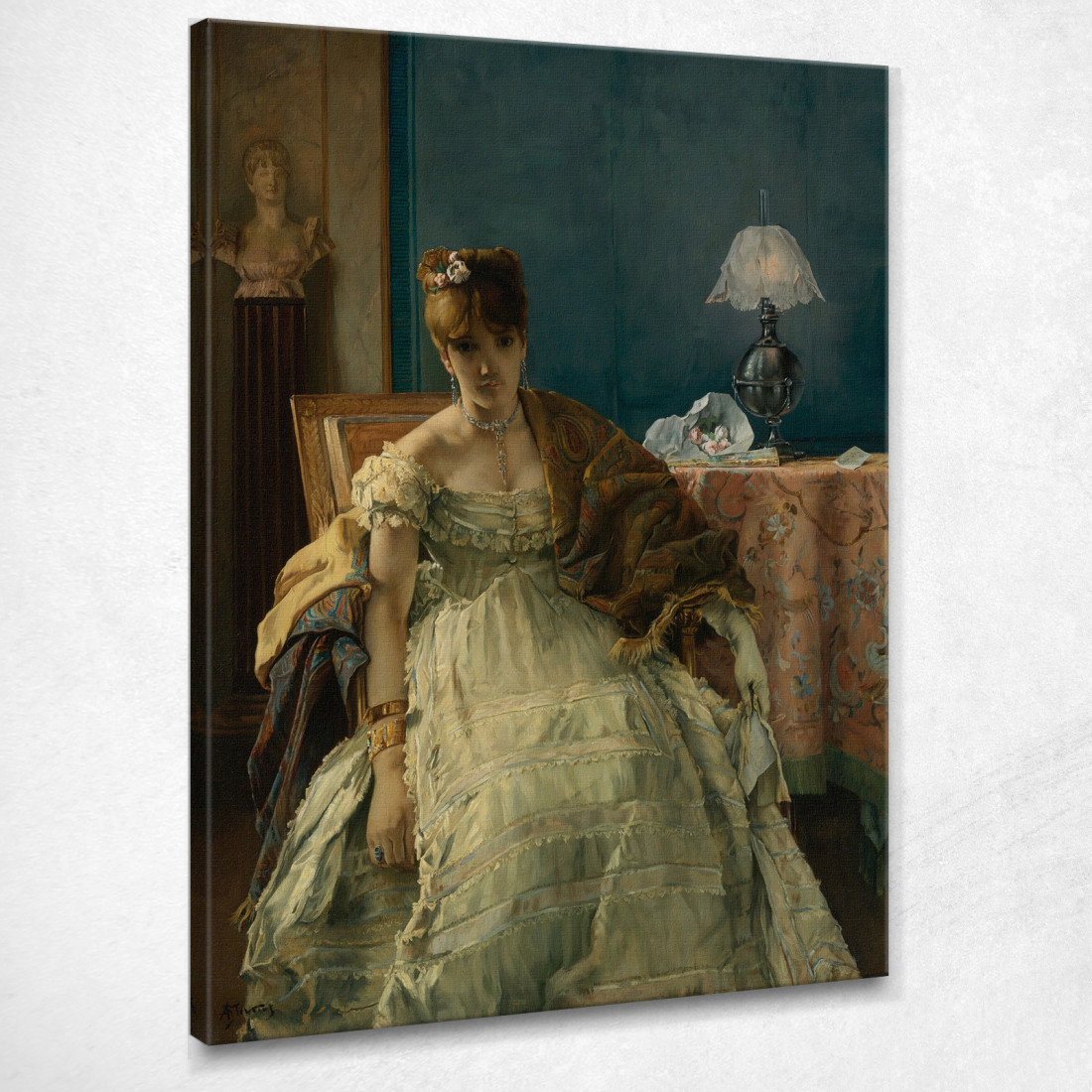 Infelice Alfred Stevens stal52 quadro stampato su tela Infelice Alfred Stevens stal52 quadro stampato su tela
