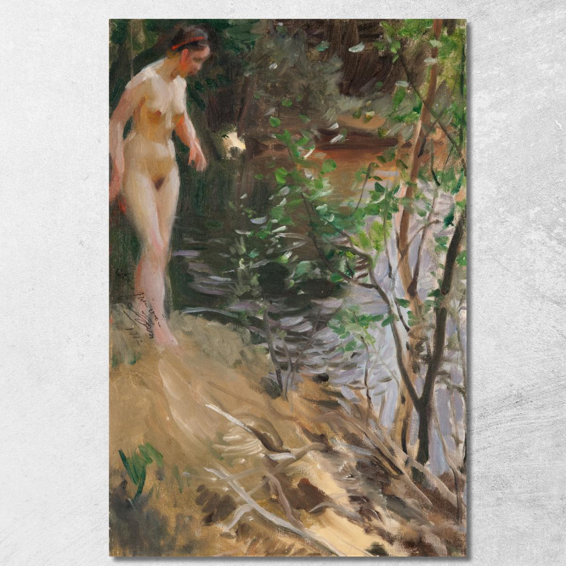 Modello A Riva Anders Zorn azn45 quadro stampato su tela Modello A Riva Anders Zorn azn45 quadro stampato su tela