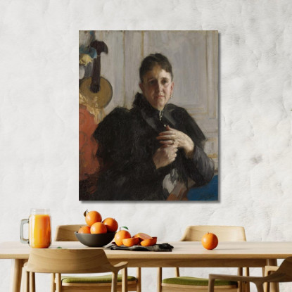 La Signora John Crosby Brown Mary Elizabeth Adams Anders Zorn azn48 quadro stampato su tela