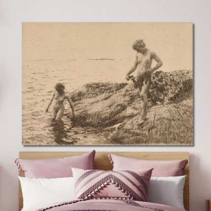 Skerries Verso Il Mare Anders Zorn azn67 quadro stampato su tela
