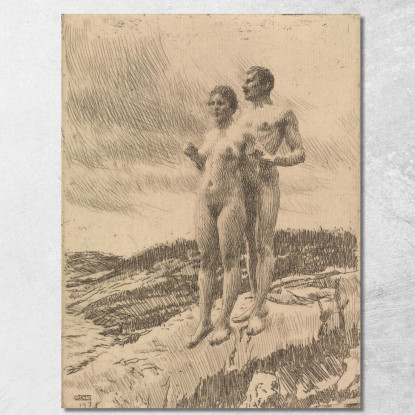 Il Due Anders Zorn azn76 quadro stampato su tela