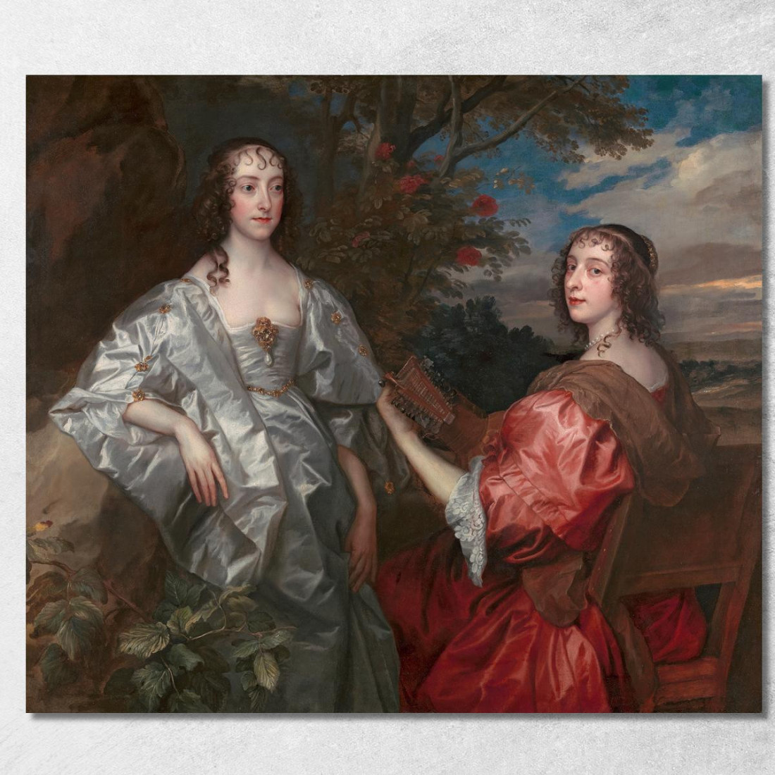 Katherine Contessa Di Chesterfield E Lucy Contessa Di Huntingdon Anthony van Dyck avd41 quadro stampato su tela Katherine Contessa Di Chesterfield E Lucy Contessa Di Huntingdon Anthony van Dyck avd41 quadro stampato su tela