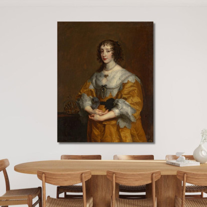 Regina Enrichetta Maria Anthony van Dyck avd94 quadro stampato su tela