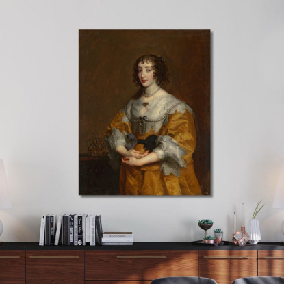 Regina Enrichetta Maria Anthony van Dyck avd94 quadro stampato su tela