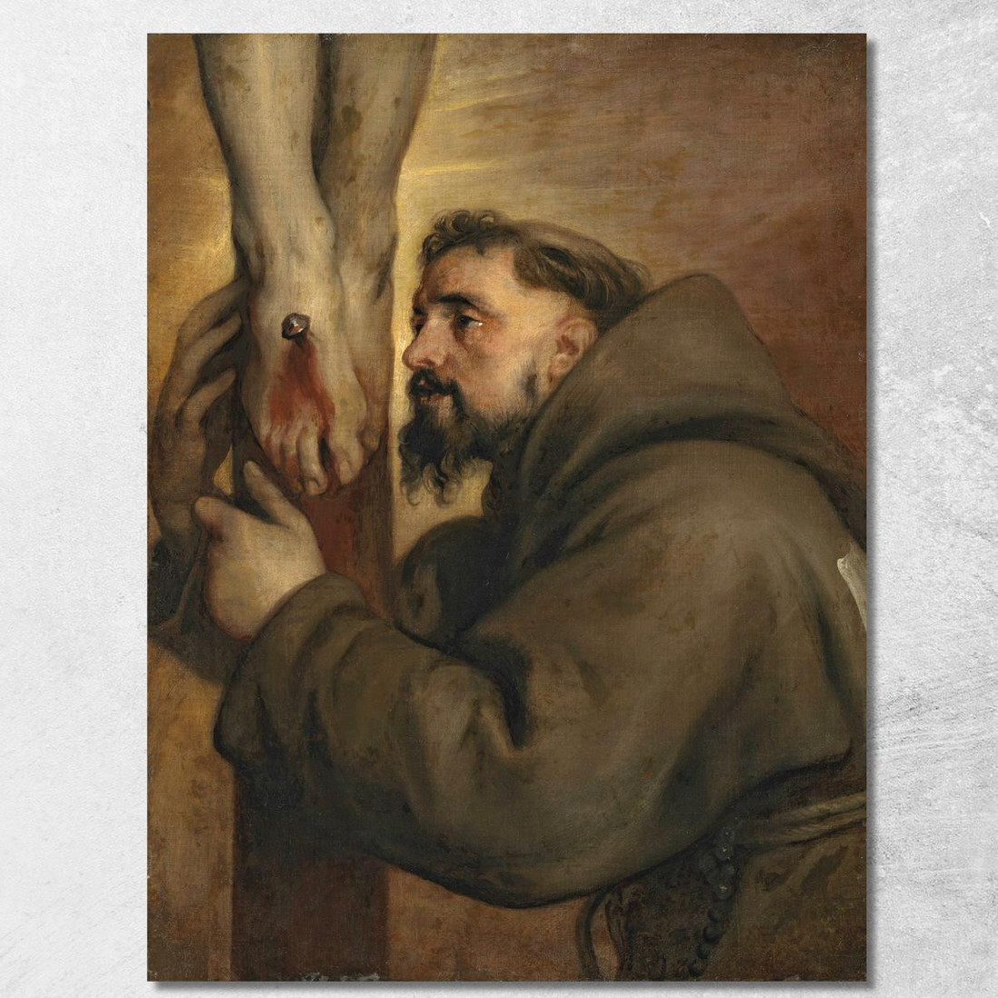 San Francesco D'Assisi Ai Piedi Della Croce Anthony van Dyck avd98 quadro stampato su tela San Francesco D'Assisi Ai Piedi Della Croce Anthony van Dyck avd98 quadro stampato su tela