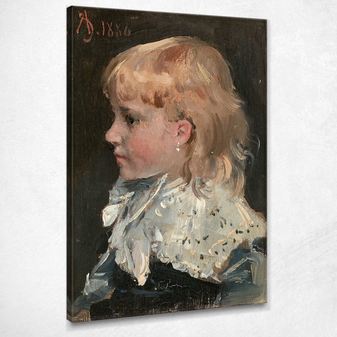 Ritratto Di Alice Gamby Alfred Stevens stal72 quadro stampato su tela Ritratto Di Alice Gamby Alfred Stevens stal72 quadro stampato su tela
