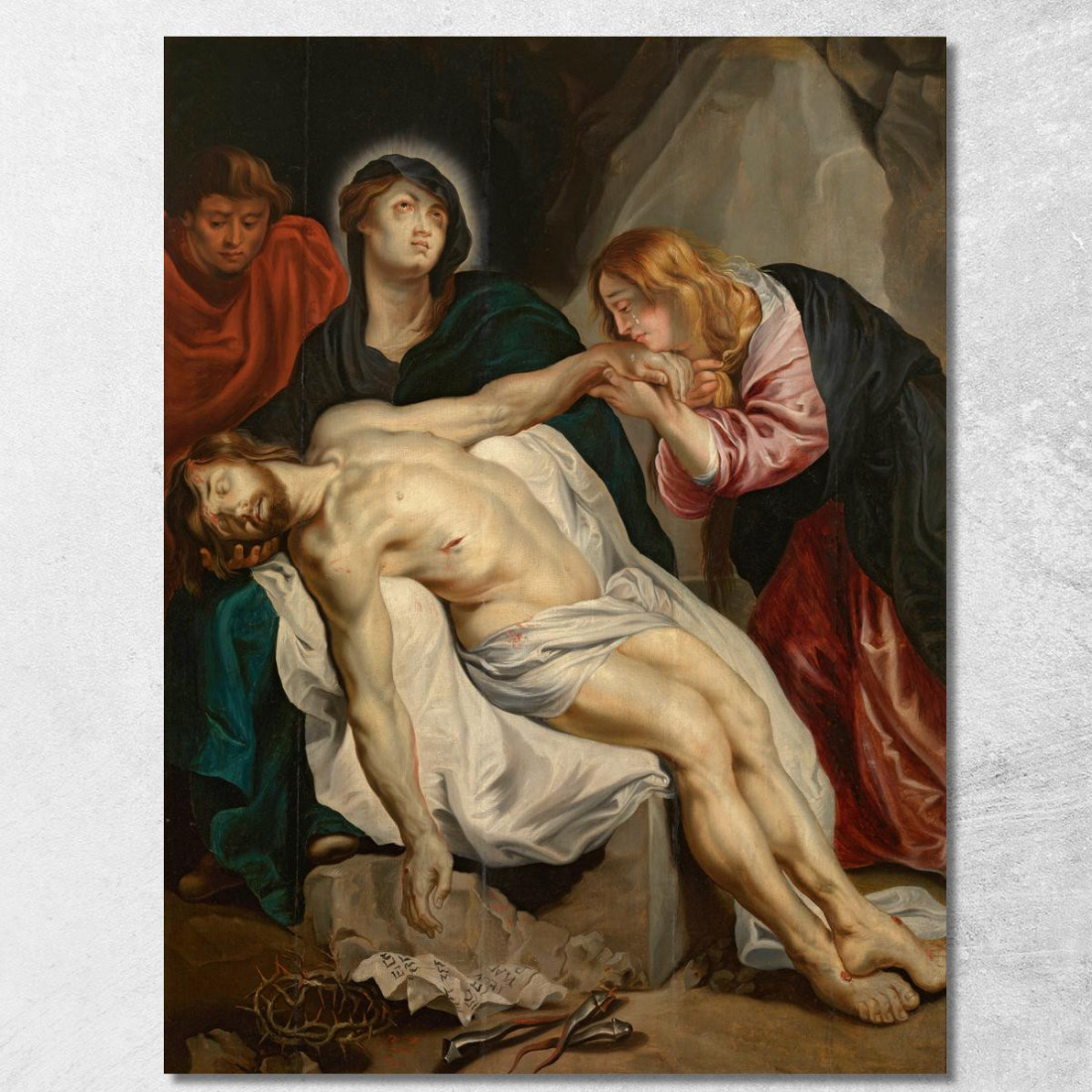 Il Compianto Sul Cristo Morto 2 Anthony van Dyck avd116 quadro stampato su tela