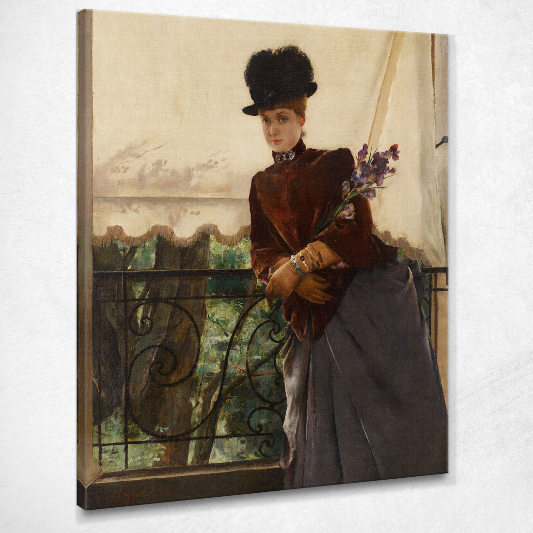Ritratto Di Mademoiselle Dubois Alfred Stevens stal75 quadro stampato su tela Ritratto Di Mademoiselle Dubois Alfred Stevens stal75 quadro stampato su tela