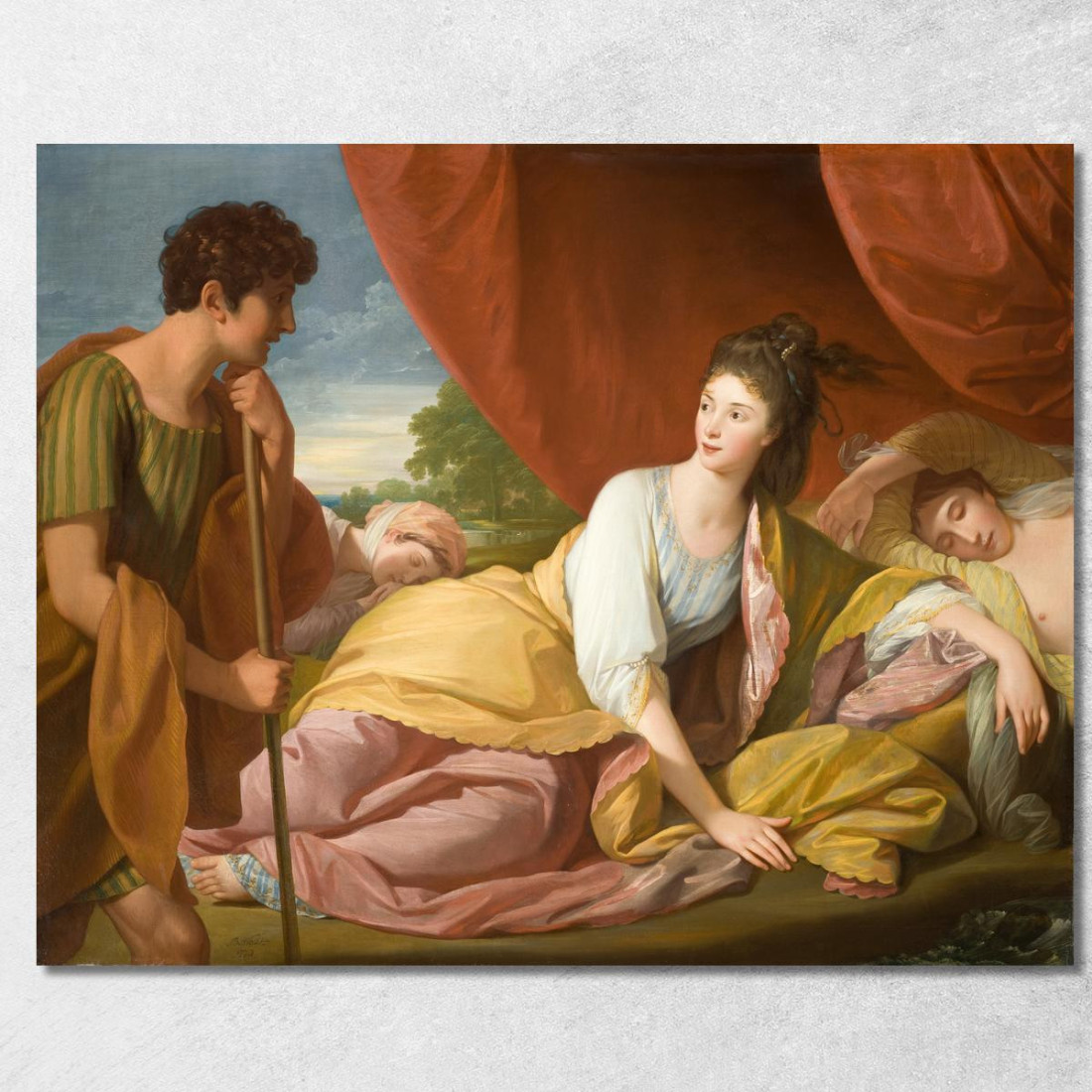 Cimone E Ifigenia Benjamin West bwt13 quadro stampato su tela