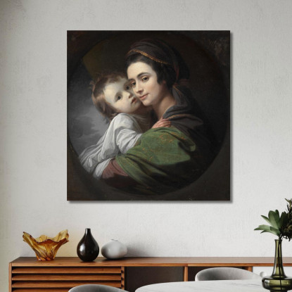 Elizabeth Shewell West E Suo Figlio Raphael Benjamin West bwt19 quadro stampato su tela