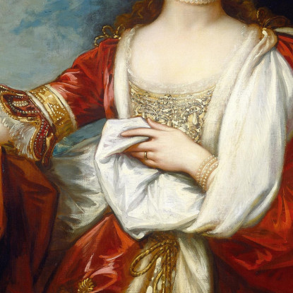 Elisabettacontessa Di Effingham Benjamin West bwt20 quadro stampato su tela