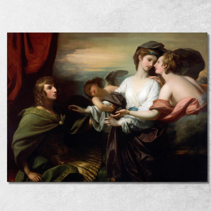 Helen Portata A Parigi Benjamin West bwt27 quadro stampato su tela