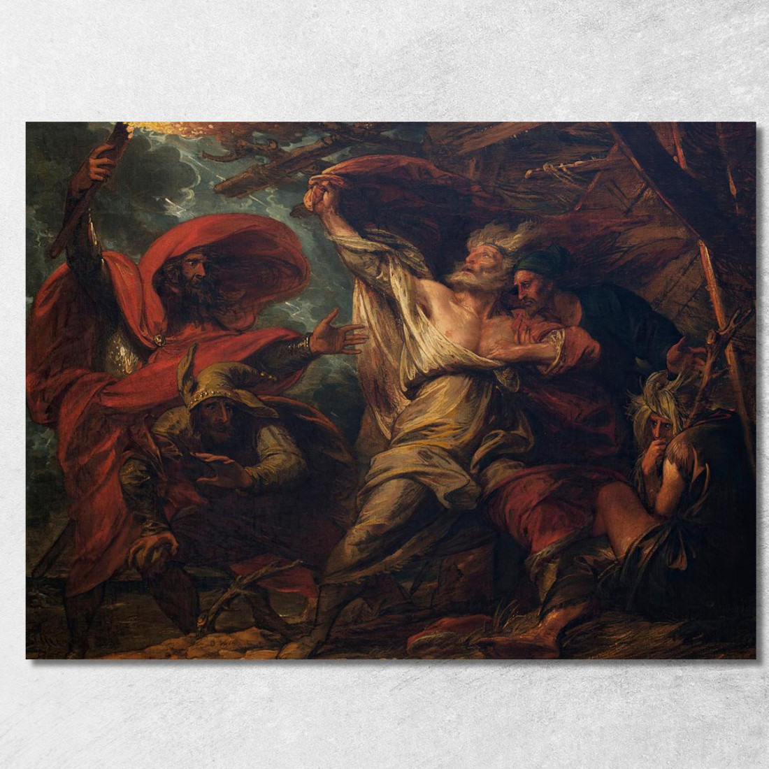 Re Lear Benjamin West bwt31 quadro stampato su tela Re Lear Benjamin West bwt31 quadro stampato su tela