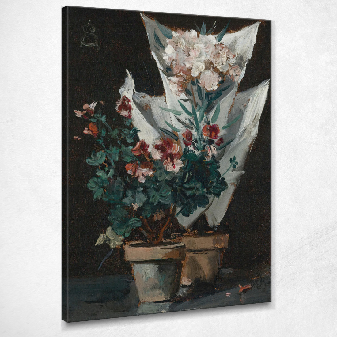 Natura Morta Con Gerani In Vaso Alfred Stevens stal81 quadro stampato su tela Natura Morta Con Gerani In Vaso Alfred Stevens stal81 quadro stampato su tela
