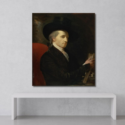 Autoritratto Dell'Artista Benjamin West bwt52 quadro stampato su tela