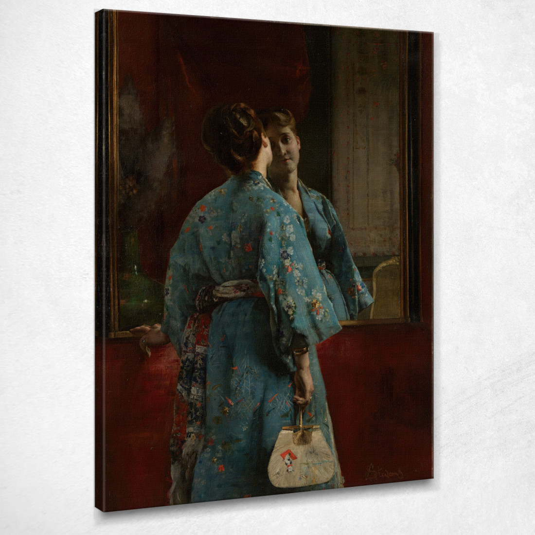 La Veste Giapponese Alfred Stevens stal84 quadro stampato su tela La Veste Giapponese Alfred Stevens stal84 quadro stampato su tela