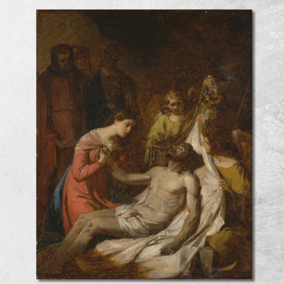 Studio Del Compianto Sul Cristo Morto Benjamin West bwt56 quadro stampato su tela