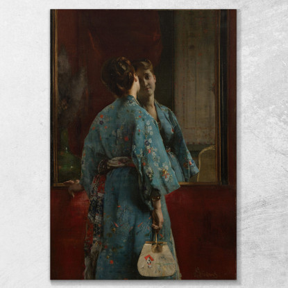 La Veste Giapponese Alfred Stevens stal84 quadro stampato su tela