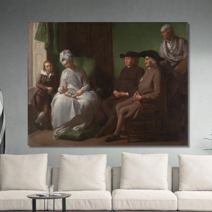 L'Artista E La Sua Famiglia Benjamin West bwt58 quadro stampato su tela