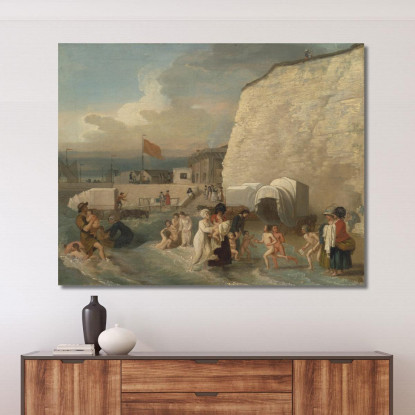 Il Luogo Di Balneazione A Ramsgate Benjamin West bwt61 quadro stampato su tela