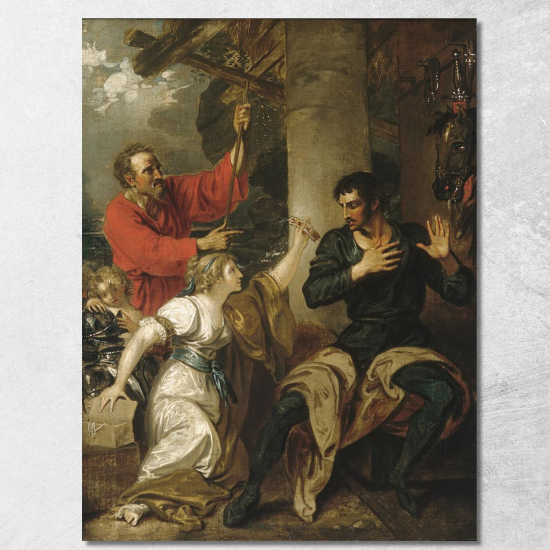 La Damigella E Orlando Benjamin West bwt63 quadro stampato su tela