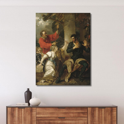 La Damigella E Orlando Benjamin West bwt63 quadro stampato su tela