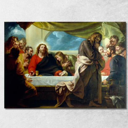 L'Ultima Cena Benjamin West bwt70 quadro stampato su tela