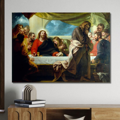 L'Ultima Cena Benjamin West bwt70 quadro stampato su tela