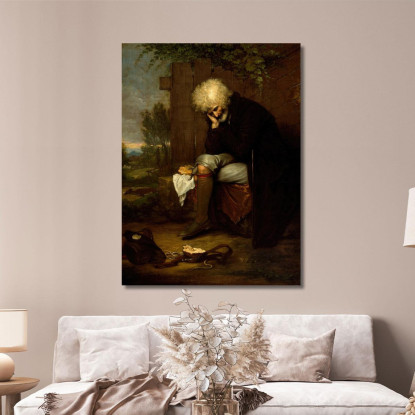 Il Pellegrino Piange Il Suo Asino Morto Benjamin West bwt71 quadro stampato su tela