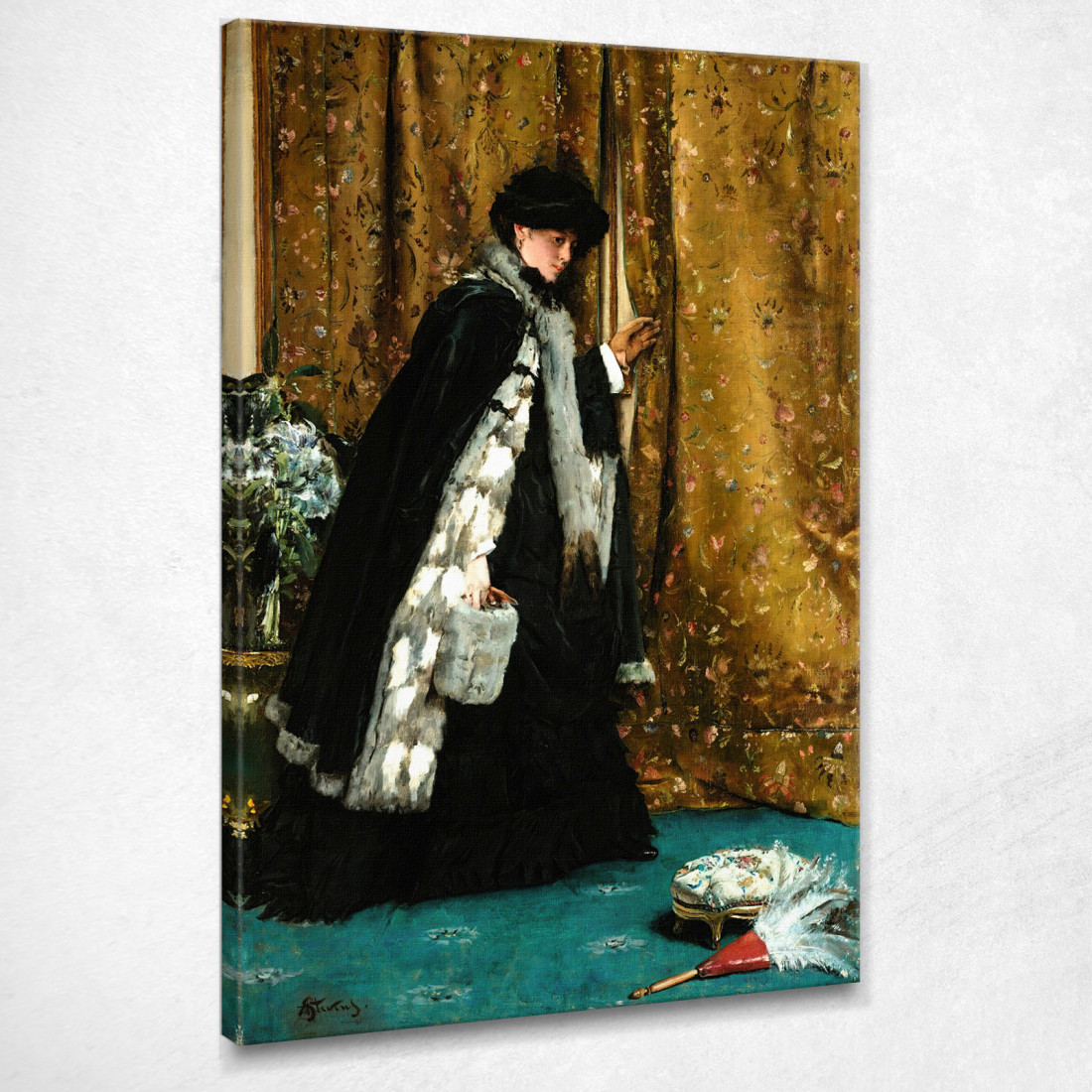 La Visita Mattutina Alfred Stevens stal86 quadro stampato su tela La Visita Mattutina Alfred Stevens stal86 quadro stampato su tela