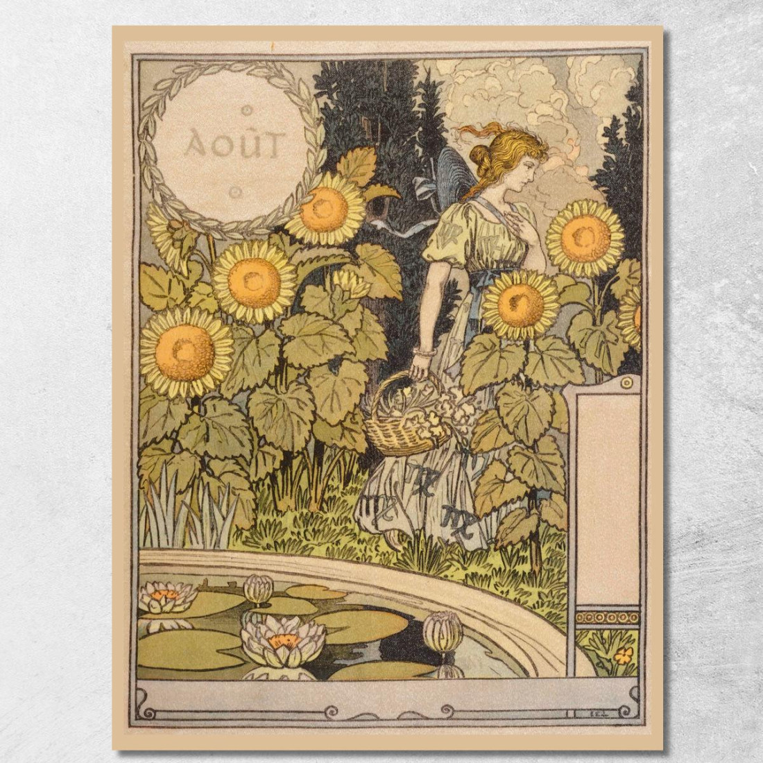 Agosto Eugène Grasset egs3 quadro stampato su tela Agosto Eugène Grasset egs3 quadro stampato su tela