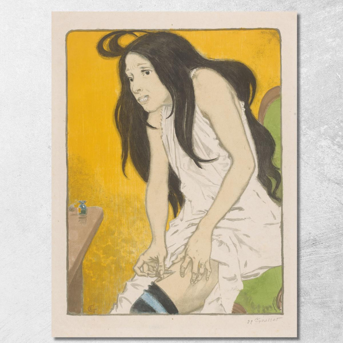Donna Dipendente Dalla Morfina Eugène Grasset egs21 quadro stampato su tela Donna Dipendente Dalla Morfina Eugène Grasset egs21 quadro stampato su tela