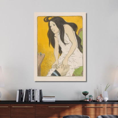 Donna Dipendente Dalla Morfina Eugène Grasset egs21 quadro stampato su tela