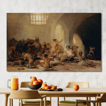 Manicomio Francisco de Goya fgy32 quadro stampato su tela