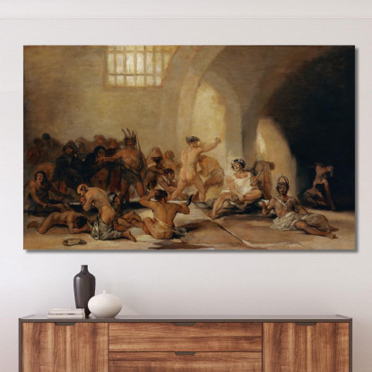 Manicomio Francisco de Goya fgy32 quadro stampato su tela