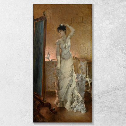 Inverno Alfred Stevens stal98 quadro stampato su tela