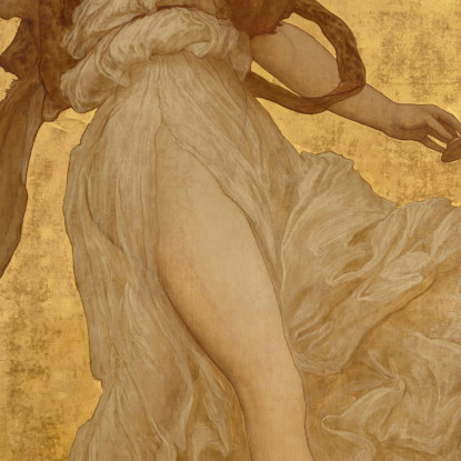Una Ragazza Che Balla Con I Piatti In Una Veste Bianca Frederic Leighton flg2 quadro stampato su tela