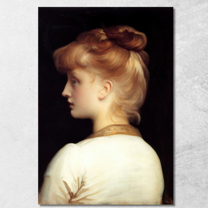 Una Ragazza Frederic Leighton flg3 quadro stampato su tela