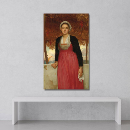 Giallo Frederic Leighton flg5 quadro stampato su tela