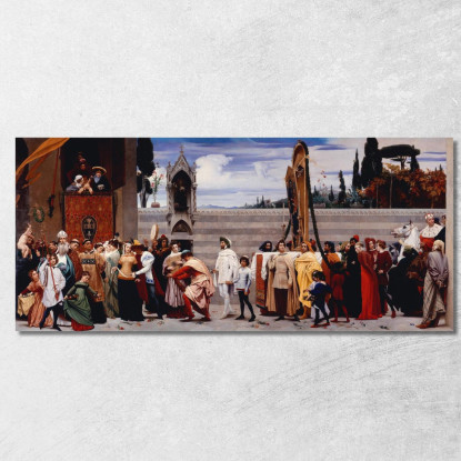 La Madonna Portata In Processione Di Cimabue Frederic Leighton flg12 quadro stampato su tela