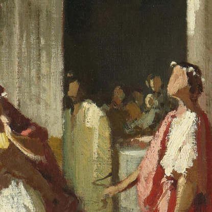 Scena Drammatica In Un Tribunale Frederic Leighton flg16 quadro stampato su tela