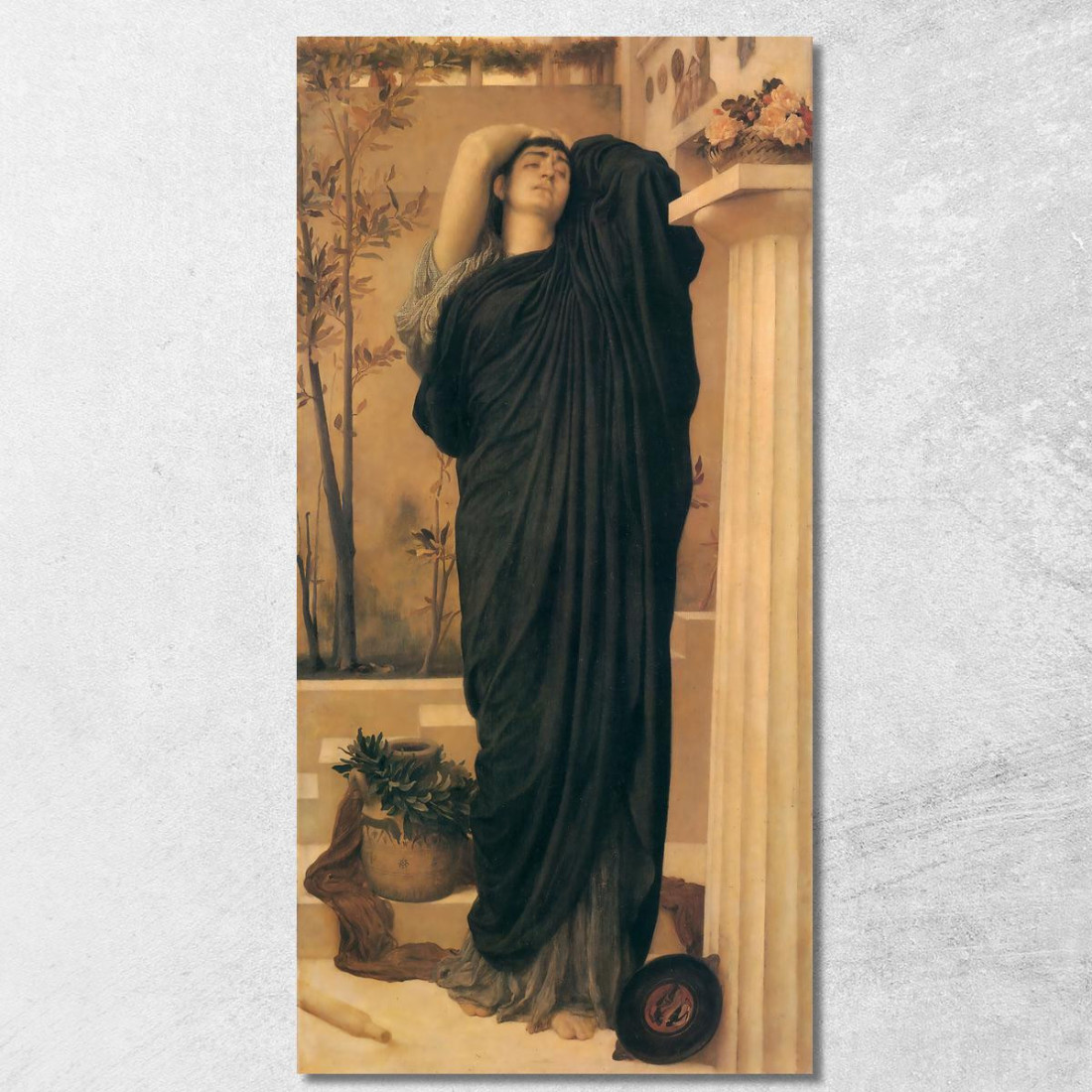 Elettra Alla Tomba Di Agamennone Frederic Leighton flg17 quadro stampato su tela Elettra Alla Tomba Di Agamennone Frederic Leighton flg17 quadro stampato su tela